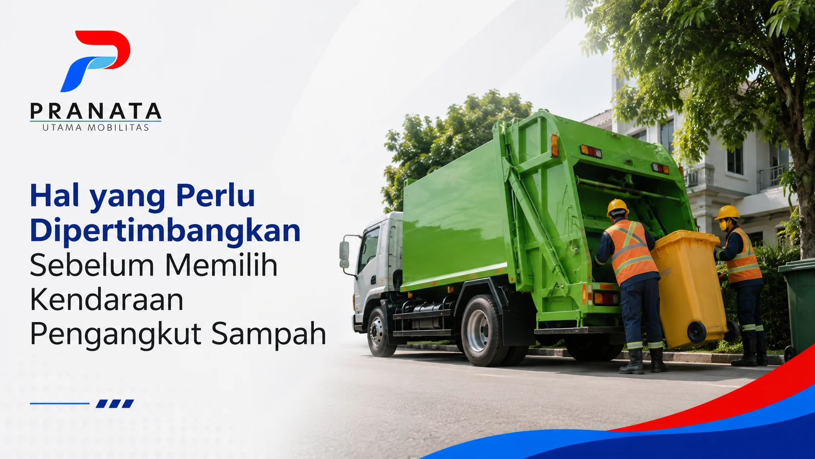 Ilustrasi Penyedia Truck Compactor Inaproc dengan armada kendaraan pengangkut sampah modern untuk mendukung operasional pengelolaan sampah yang efisien.