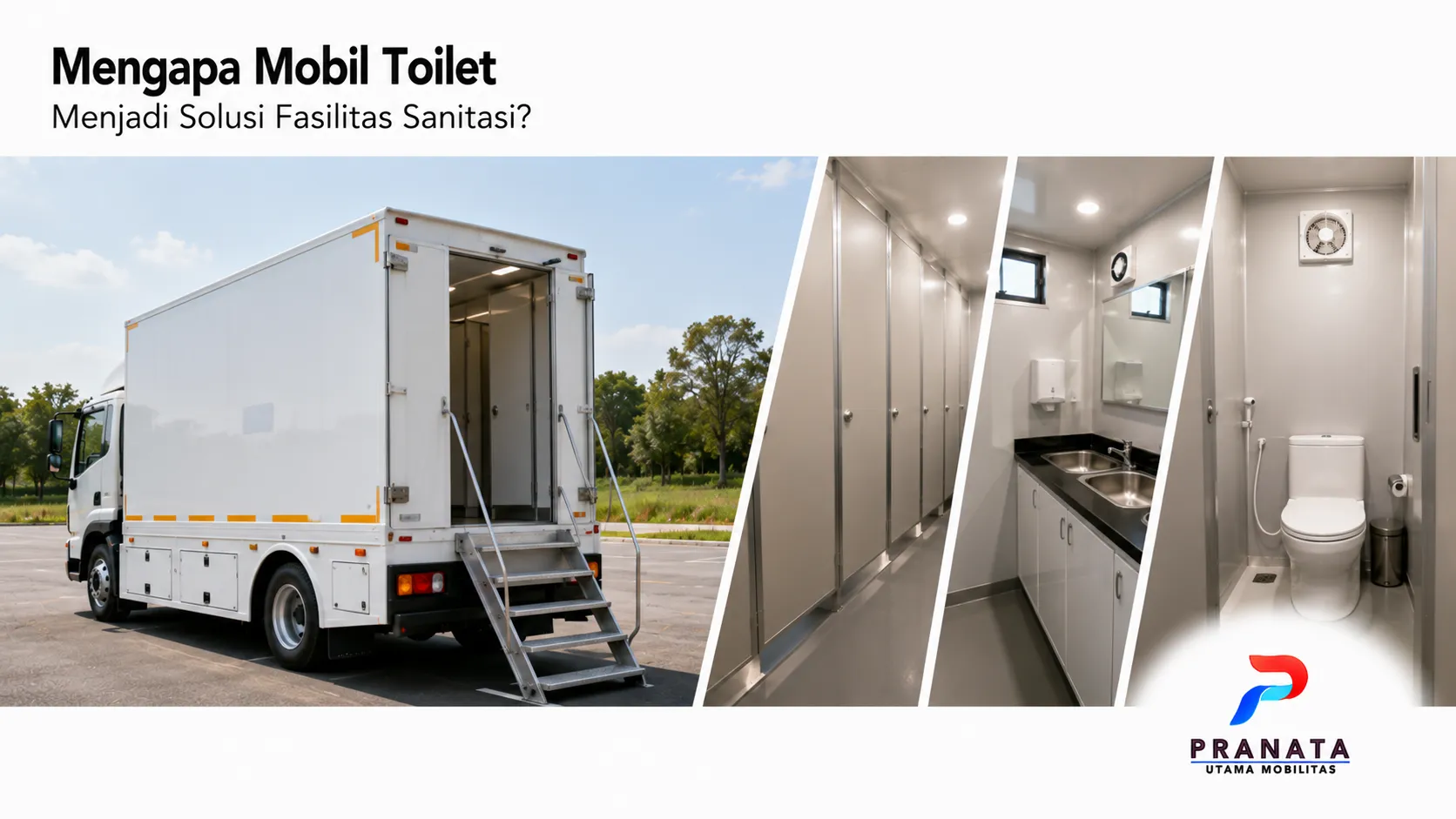 Mobil toilet dengan fasilitas sanitasi lengkap untuk mendukung kebutuhan kebersihan di berbagai lokasi operasional.