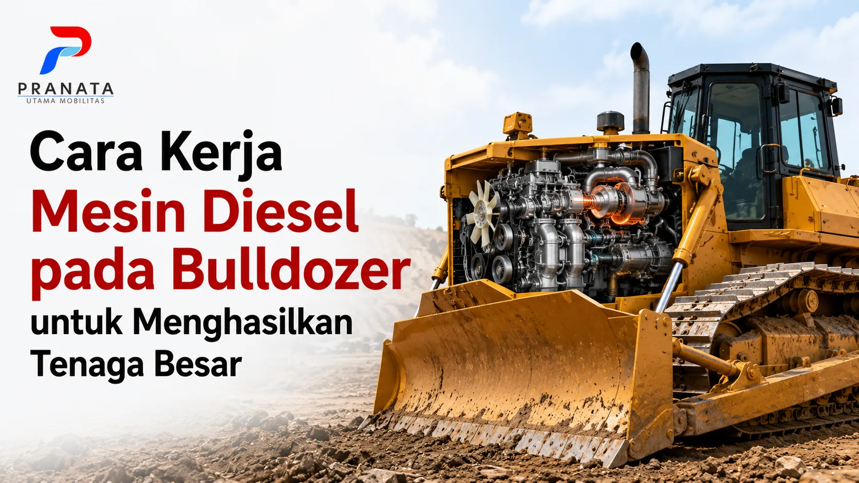 Mesin Diesel Bulldozer untuk menghasilkan tenaga besar pada sistem kerja bulldozer