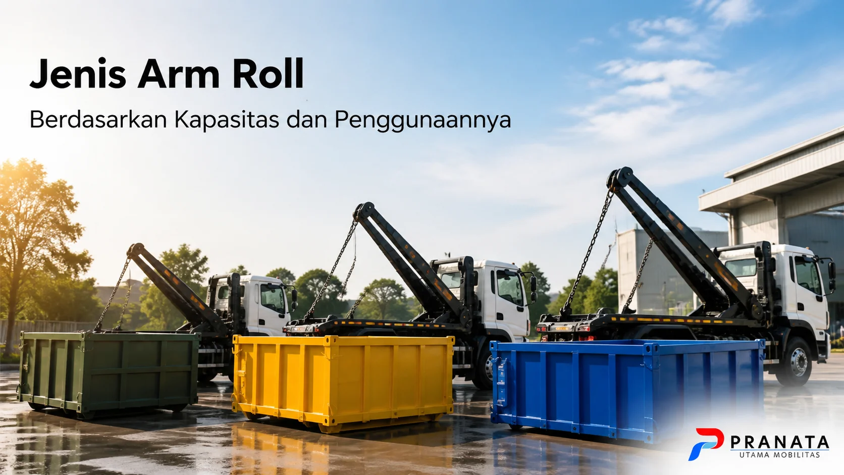 Jenis arm roll berdasarkan kapasitas dan penggunaannya untuk kebutuhan pengangkutan container