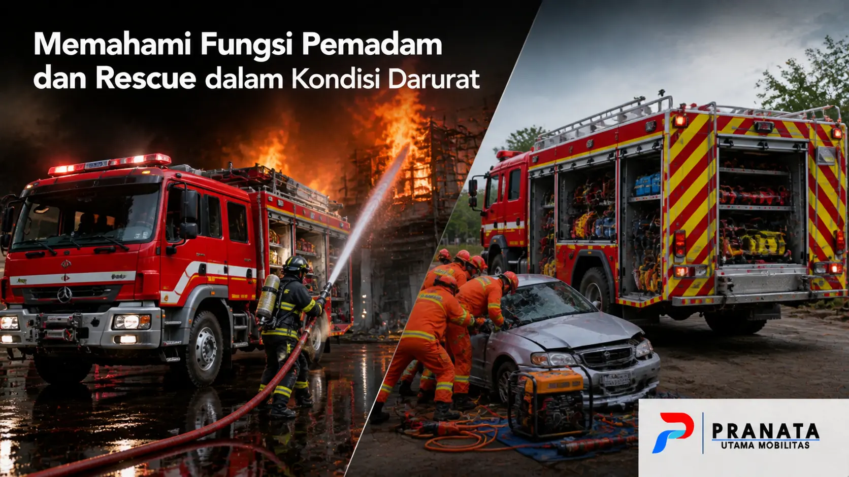 Perbedaan Mobil Pemadam Kebakaran dan Rescue untuk Penanganan Kondisi Darurat