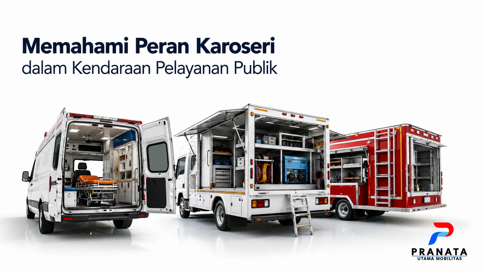 Kendaraan karoseri untuk mendukung pelayanan publik dan kebutuhan operasional.