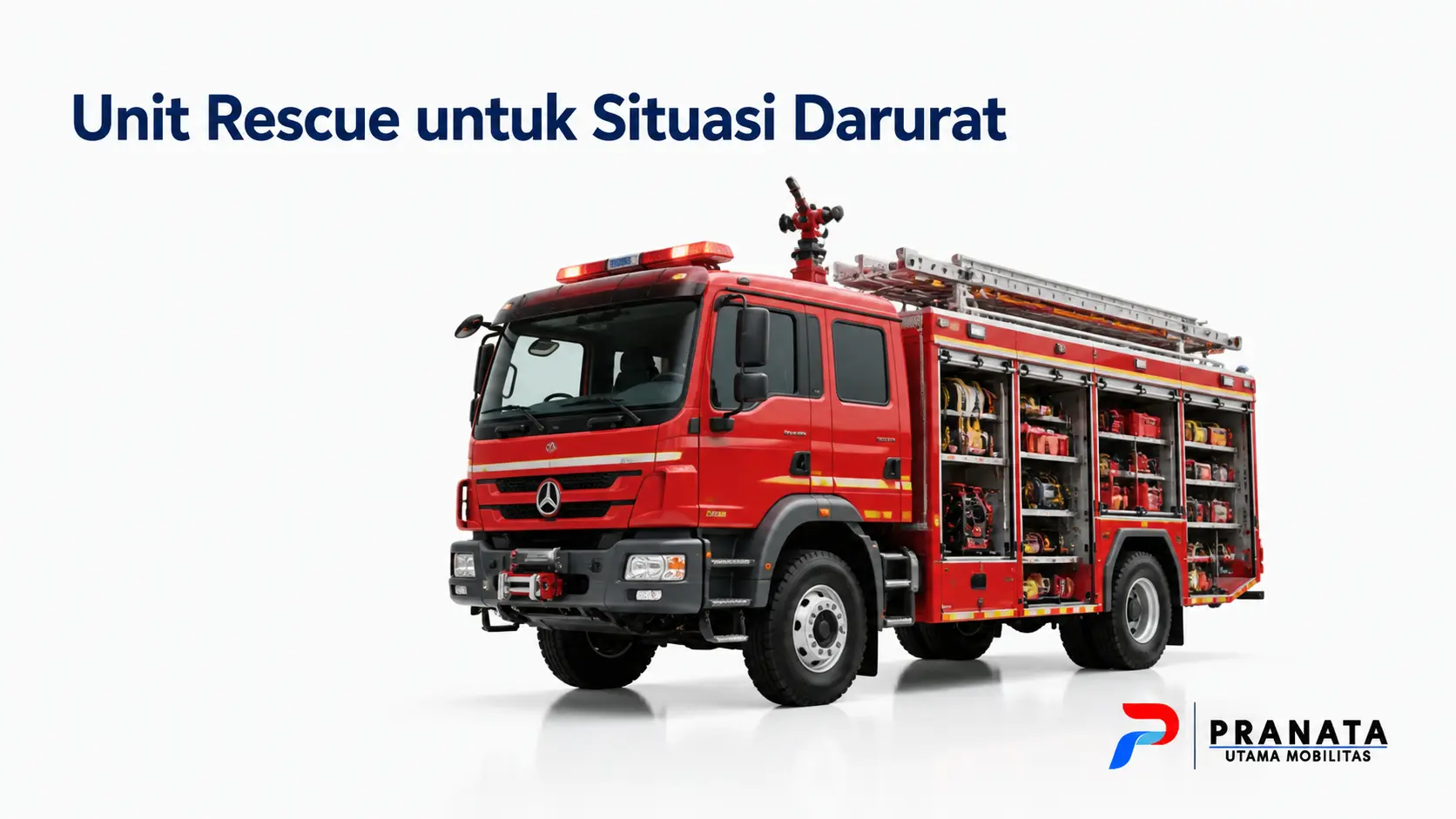 Unit Rescue Mobil Pemadam Kebakaran untuk Situasi Darurat dengan Peralatan Penyelamatan Lengkap