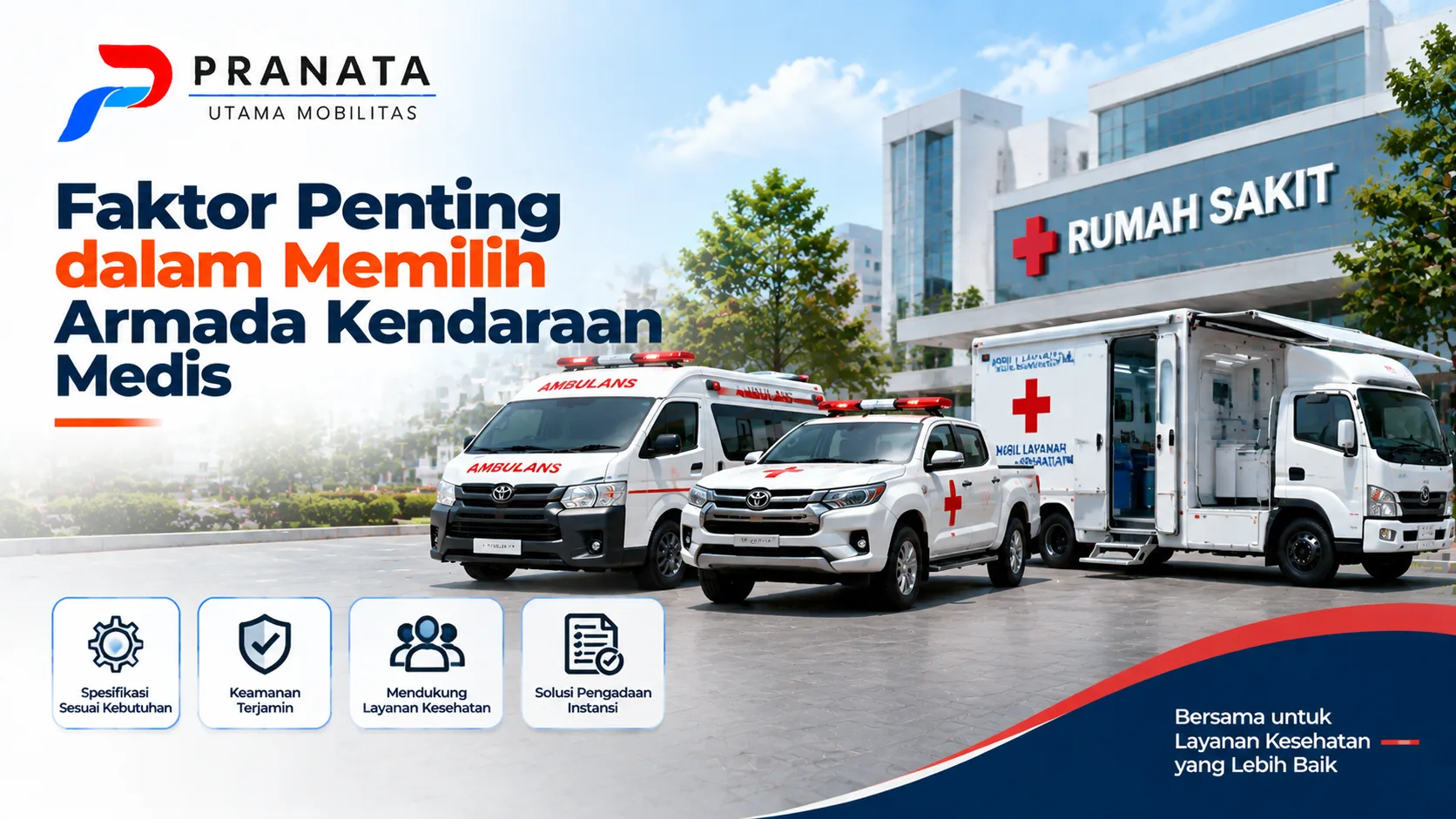 Armada Medis Pengadaan Instansi dengan kendaraan ambulans untuk mendukung layanan kesehatan