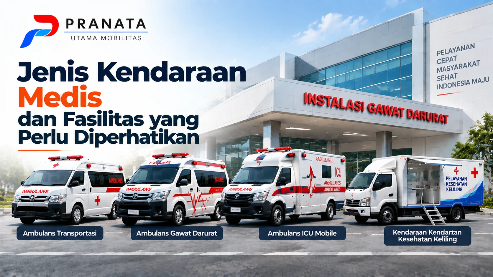 Jenis kendaraan medis e-katalog LKPP dengan fasilitas ambulans untuk pelayanan kesehatan