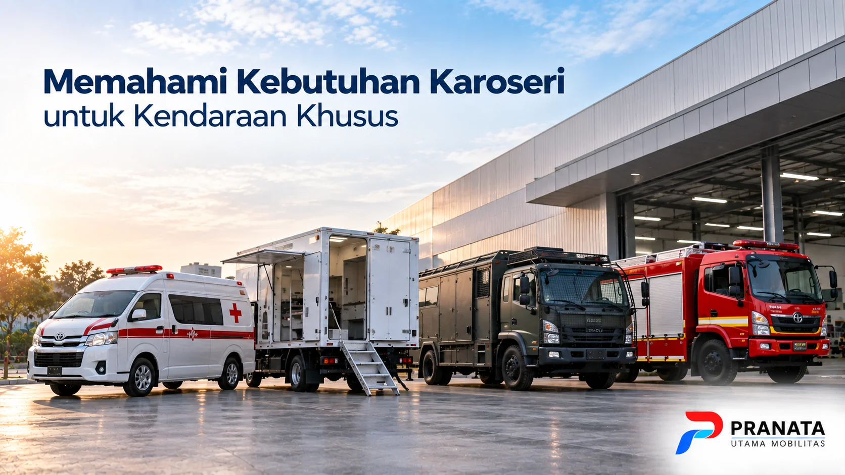 Karoseri kendaraan khusus untuk mendukung kebutuhan operasional instansi.