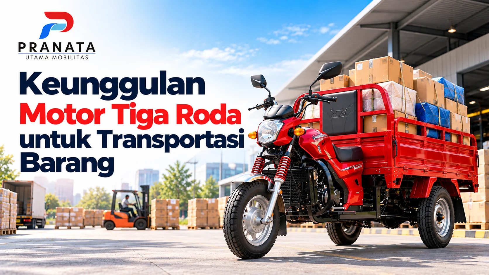 Kendaraan Angkut Powerace LPSE motor tiga roda untuk transportasi barang dan kebutuhan operasional instansi.