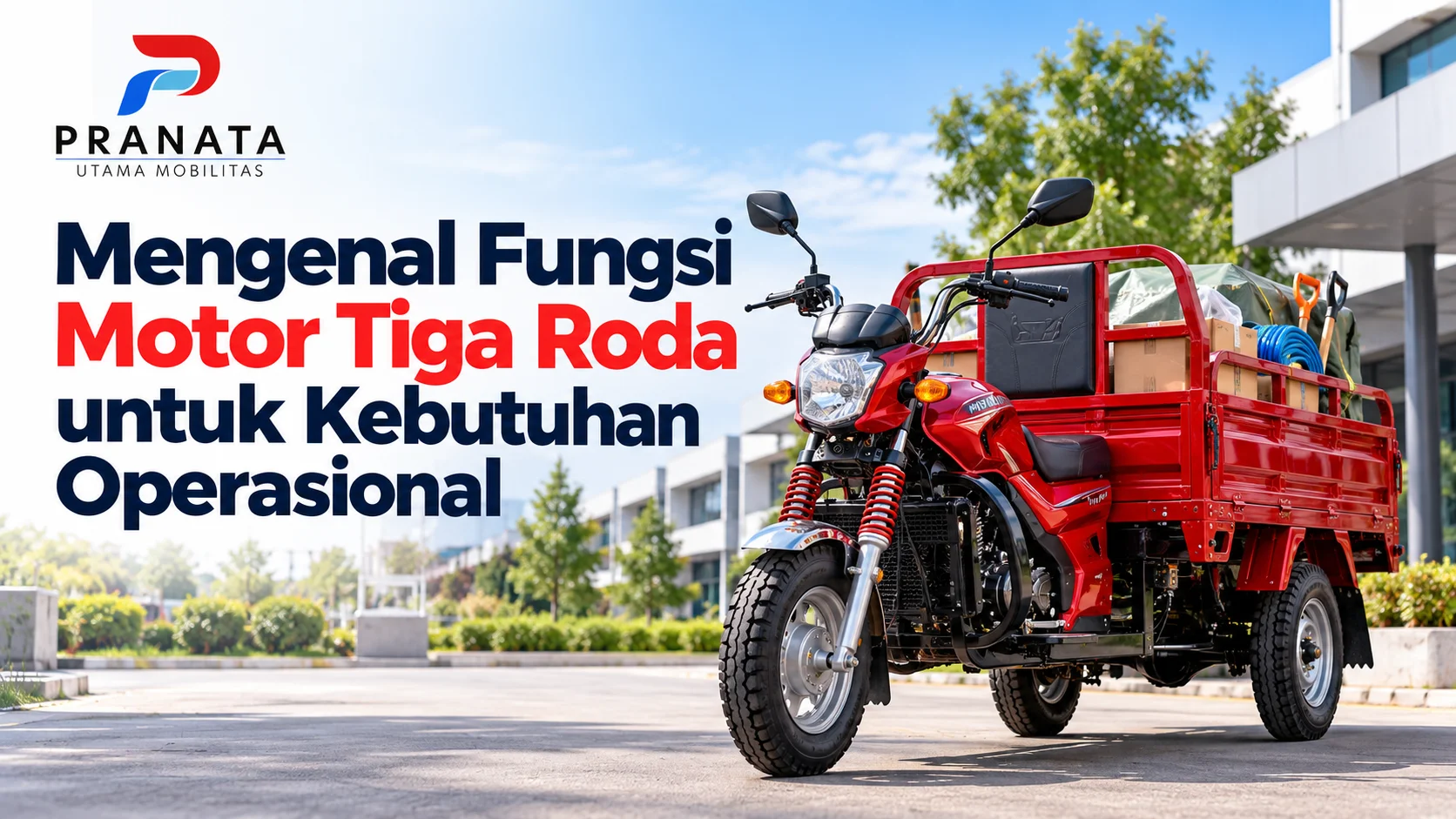 Motor Powerace Inaproc sebagai kendaraan motor tiga roda untuk mendukung kebutuhan angkut dan operasional instansi.