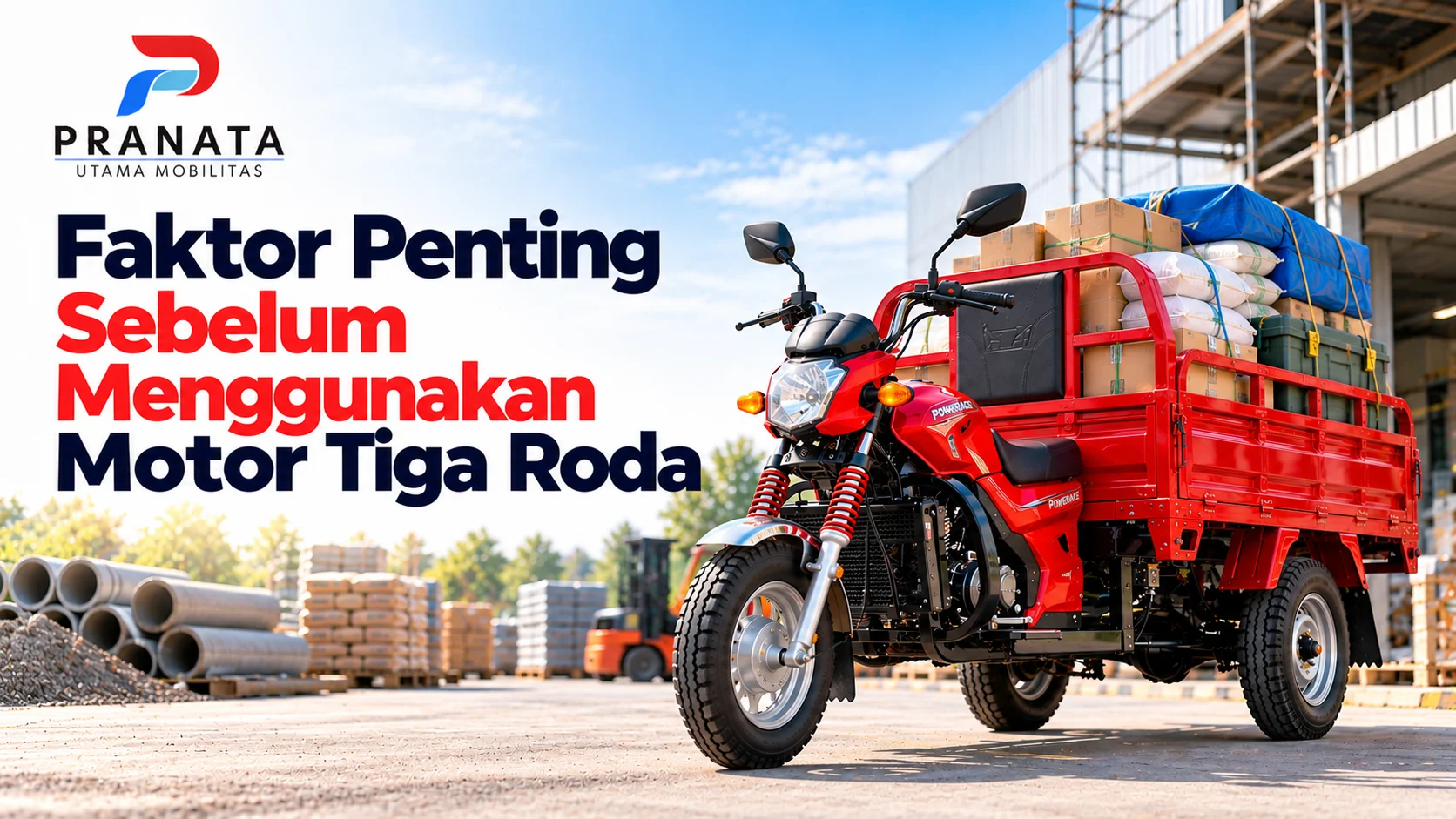 Pengadaan Motor Niaga Powerace untuk kebutuhan transportasi barang dan operasional instansi dengan motor tiga roda.