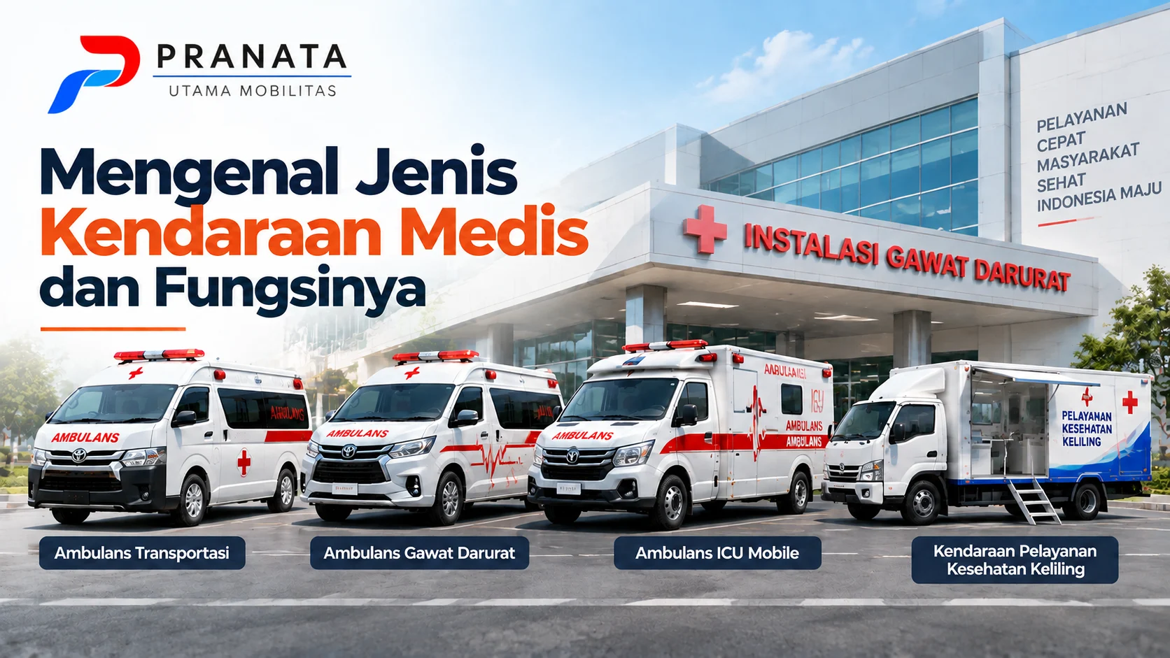 Produk Kendaraan Medis Inaproc dengan berbagai jenis kendaraan medis untuk layanan kesehatan