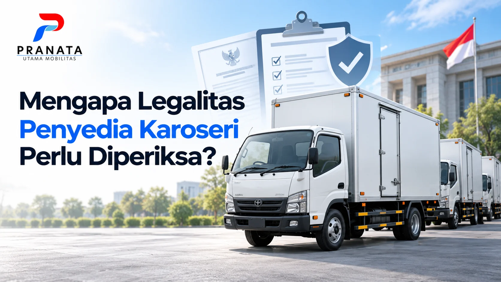 Vendor Karoseri LPSE Teregistrasi Resmi dengan kendaraan truk boks untuk mendukung kebutuhan pengadaan kendaraan operasional instansi pemerintah.